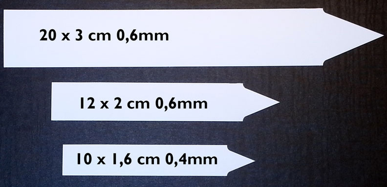 Etikett XL 20 x 3 cm vit - 10 st kp hos Plantanica webbutik